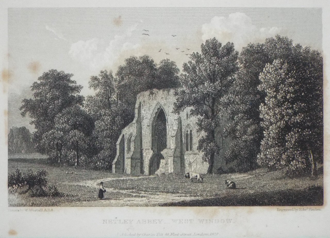 Print - Netley Abbey - West Window. - Finden